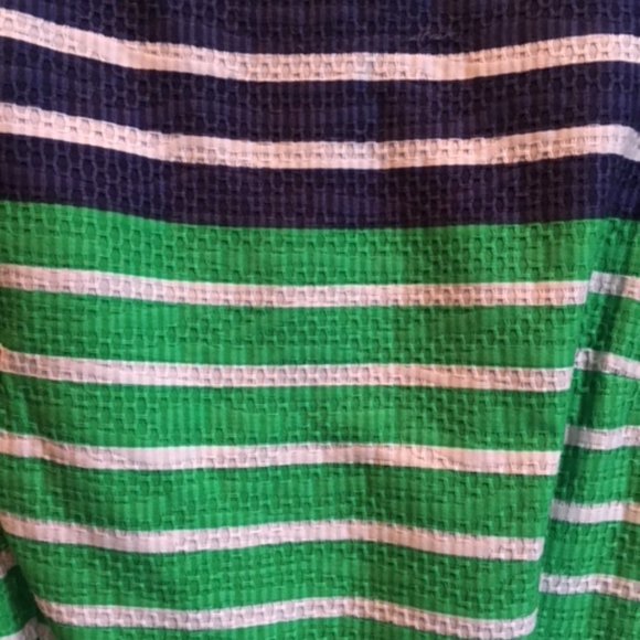 Striped Pleated Dress with Pockets - Picture 3 of 6